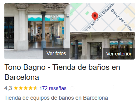 Tienda de muebles de baños - Barcelona (Bagno - Tono Bagno)